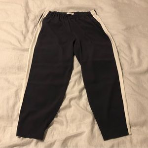 Aritzia Babaton Grey and White Trim Jogger Pants